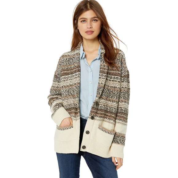 Pendleton Sweaters - Pendleton Chelan Wool / Alpaca Cardigan Sweater Earth Tones Size Medium NWOT